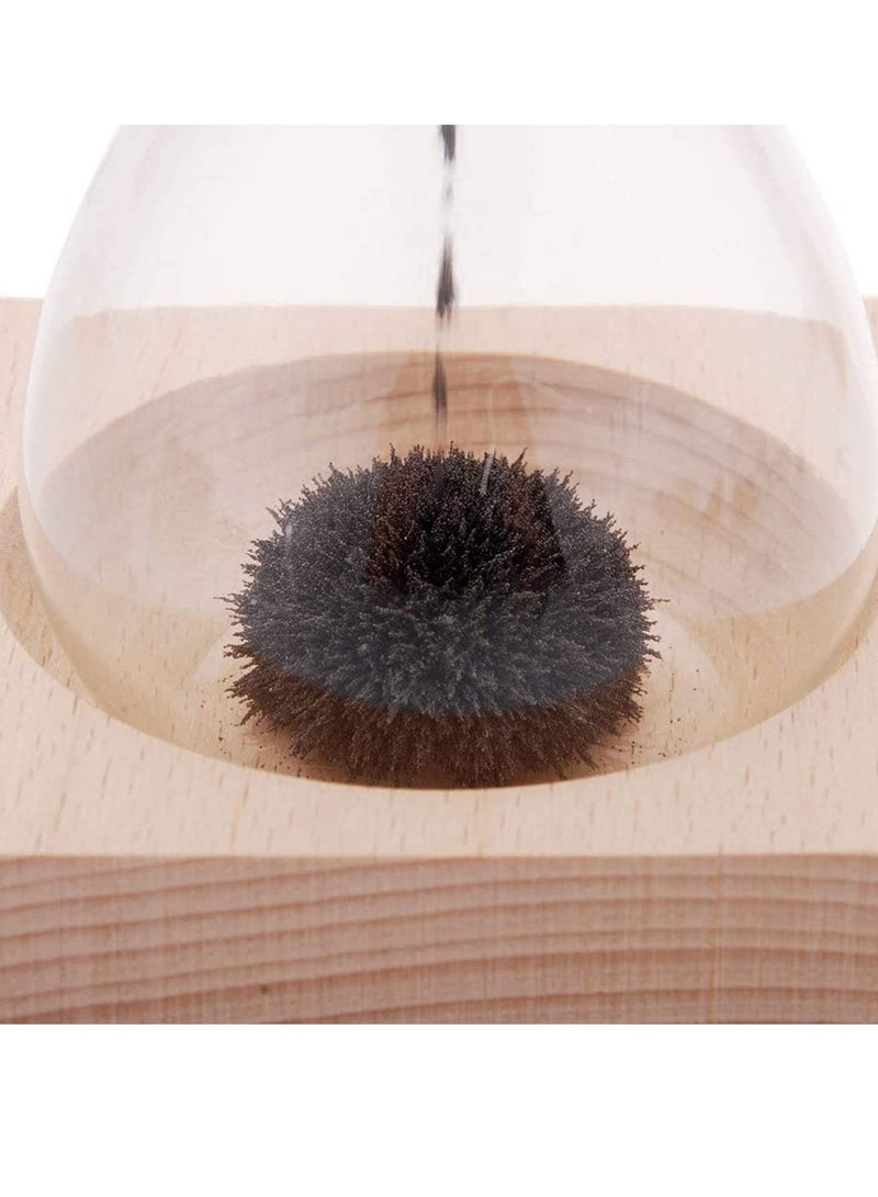 كابتن تيك Magnetic Hourglass Magnetic Sand Timer Hourglass Toy Home Office Desktop Decoration Dispaly Time Assistant with Wooden Base - Image 4