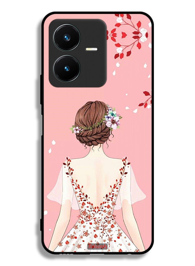 Tolwak Vivo Y22 Protective Case Cover Standing Girl Art - Image 1