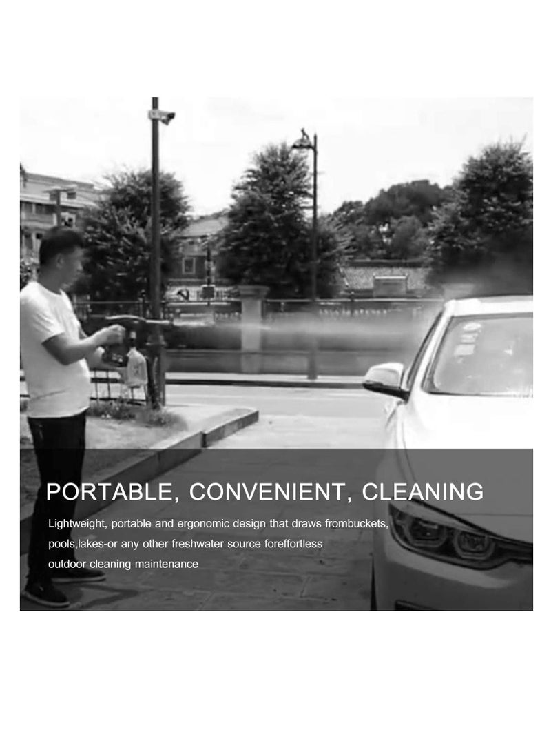15A 30Bar Cordless Handheld Wireless Pressure Washer Black 21.5 x 21 x 15.5cm  - Image 5