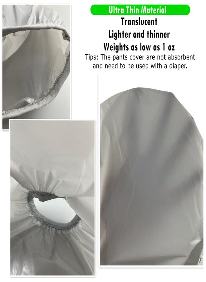 AQX Adult Leakproof Underwear for Incontinence, Washable Low Noise Reusable Adult Diaper Cover, Grey Plastic Pants Cover Unisex 2Pcs (XL, Grey) - Image 5