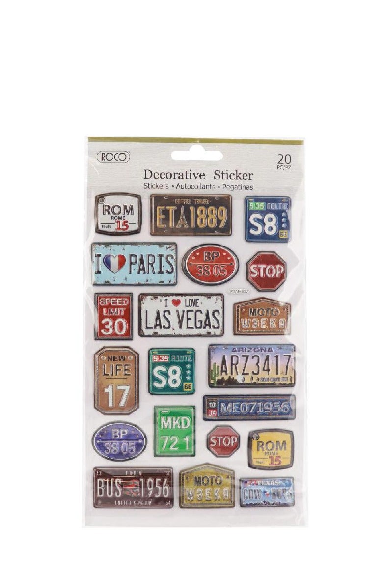 ROCO Pop-up Stickers Assorted Plates