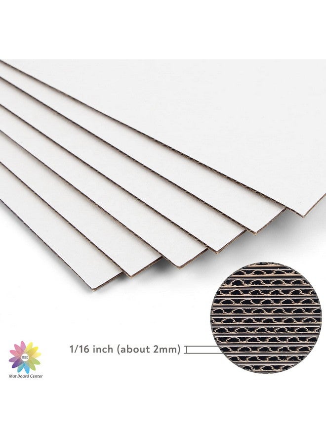 MBC MAT BOARD CENTER Mat Board Center 50 Pack 8X10 Corrugated Cardboard Sheets 1/16 Inch Thick Flat Cardboard Inserts For Mailing Packaging & Shipping Cardboard Backing Craft Card Board (White On One Side) - Image 3