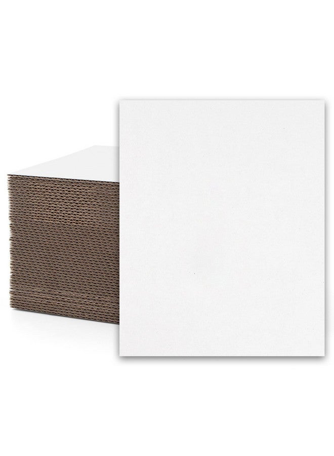 MBC MAT BOARD CENTER Mat Board Center 50 Pack 8X10 Corrugated Cardboard Sheets 1/16 Inch Thick Flat Cardboard Inserts For Mailing Packaging & Shipping Cardboard Backing Craft Card Board (White On One Side) - Image 1