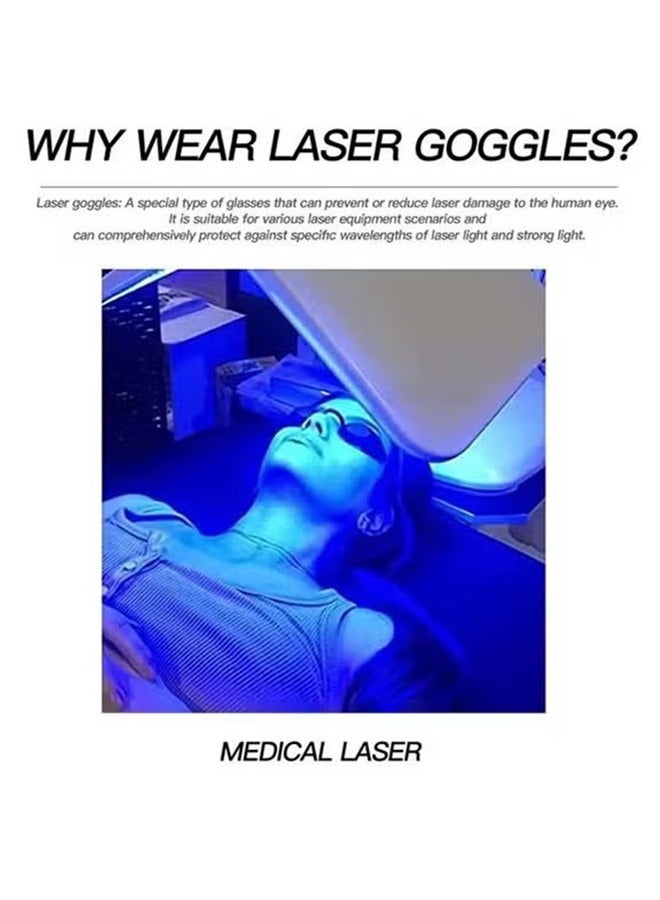 HY Fda Approval Goggle For Ipl Laser Safety Glasses Red Light Therapy And Laser Hair Removal Treatment, Beauty Patient Protective Eye Goggle For Ipl, Laser, Led, Uv Lamp Treatment (2 Pack)  - Image 2