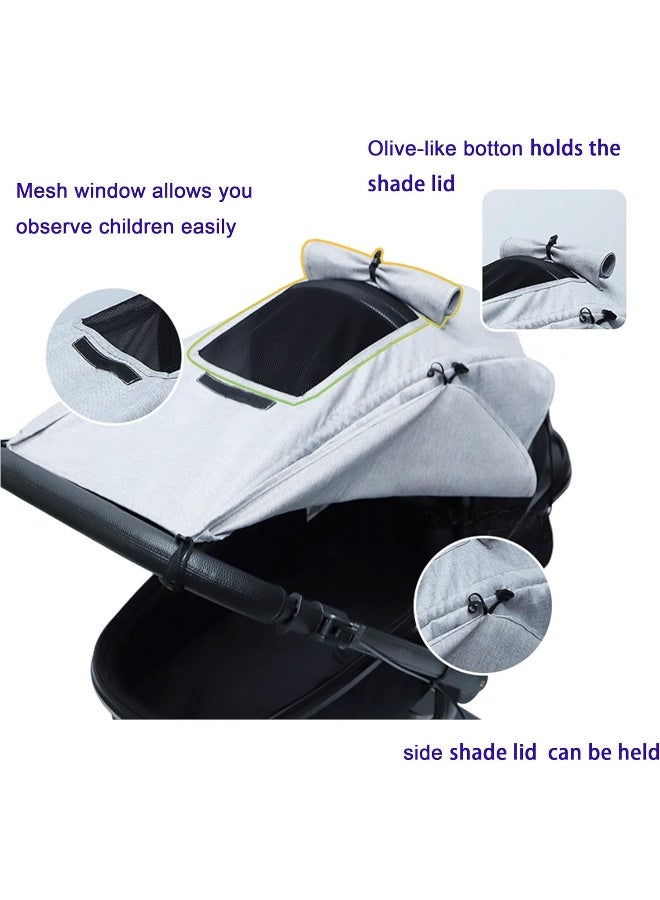 LLUFO Stroller Sun Shade Universal Baby Stroller Cover for Sun Bassinet Blackout Cover - Image 3