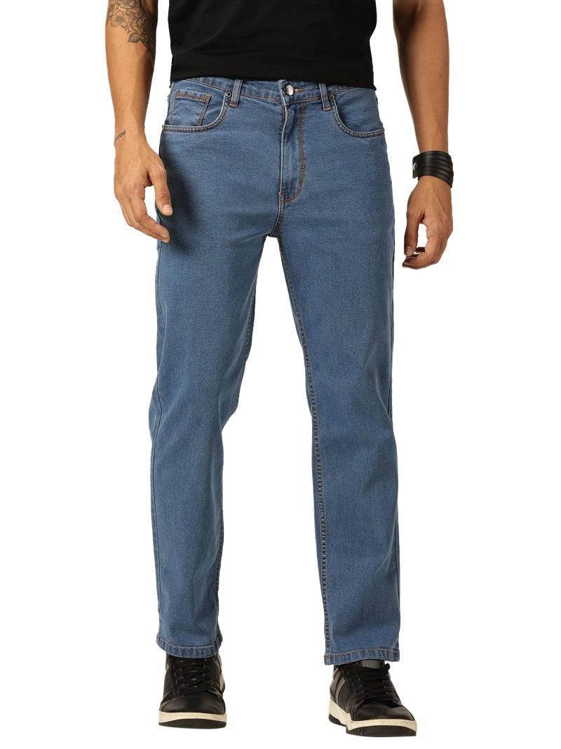 Thomas Scott Men's Mid-Rise Regular Fit Stretchable Jeans (TSJ236_DarkBlue, 30) - Image 1