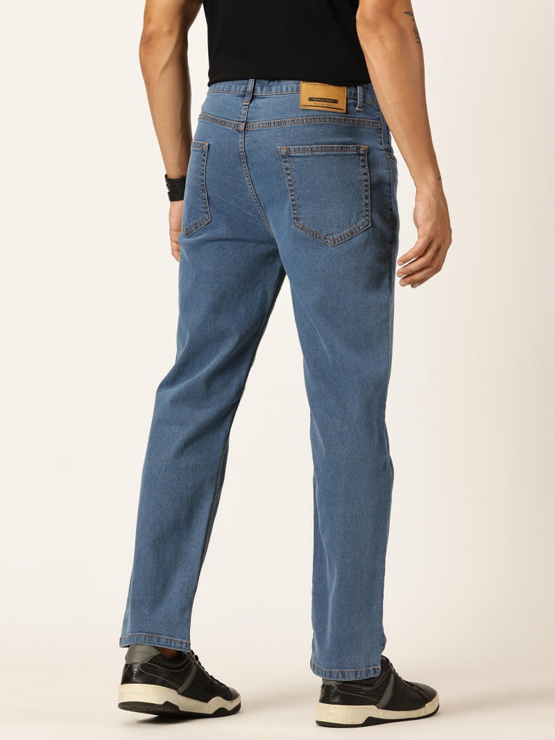 Thomas Scott Men's Mid-Rise Regular Fit Stretchable Jeans (TSJ236_DarkBlue, 30) - Image 4