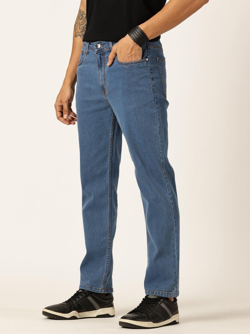 Thomas Scott Men's Mid-Rise Regular Fit Stretchable Jeans (TSJ236_DarkBlue, 30) - Image 2