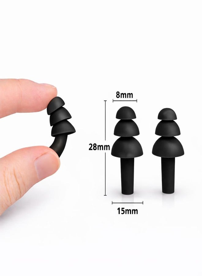Tulpar Reusable Soft Silicone Ear Plugs Waterproof and Noise-reducing earplugs for Sleep, Snoring, Swimming, Learning, Concerts,4 Pairs with Bonus Travel Pouch - Image 2