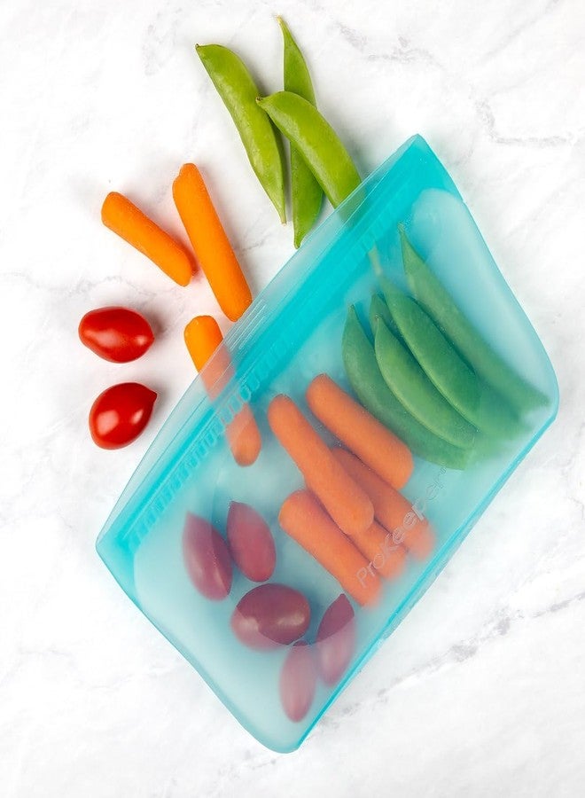 بريب ووركس حقيبة بروجريسيف إنترناشونال بروكيبر متوسطة الحجم، قابلة لإعادة الاستخدام، سعة 1.5 كوب، مصنوعة من السيليكون بنسبة 100%، لون فيروزي - Image 3