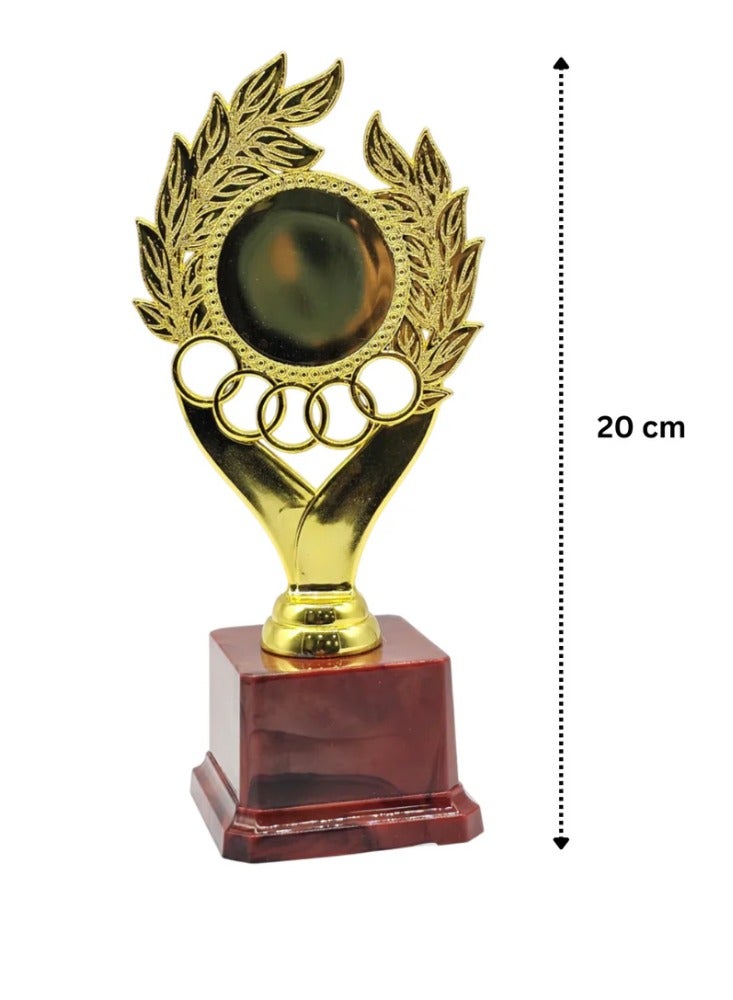 سبال كأس هدايا ذهبي بقاعدة حمراء، مقاس ٢٠ سم | جوائز وتقدير الإنجازات - Image 2