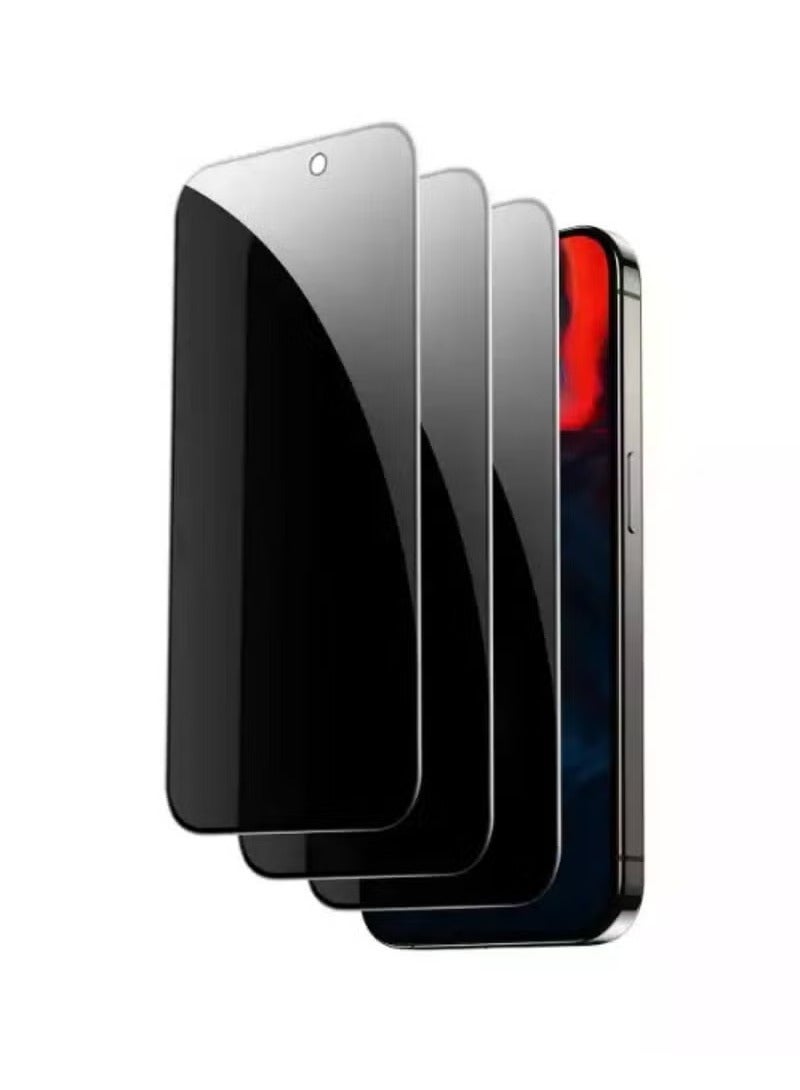 TIGER iPhone Tempered Glass 3 Pack Privacy Screen Protector Set For iPhone 15 Pro Max 6.7 Inch Anti-Spy Tempered-Glass, Scratch Resistant iPhone Glass Full-Coverage Glass (Privacy, iPhone 15 Pro Max) - Image 1