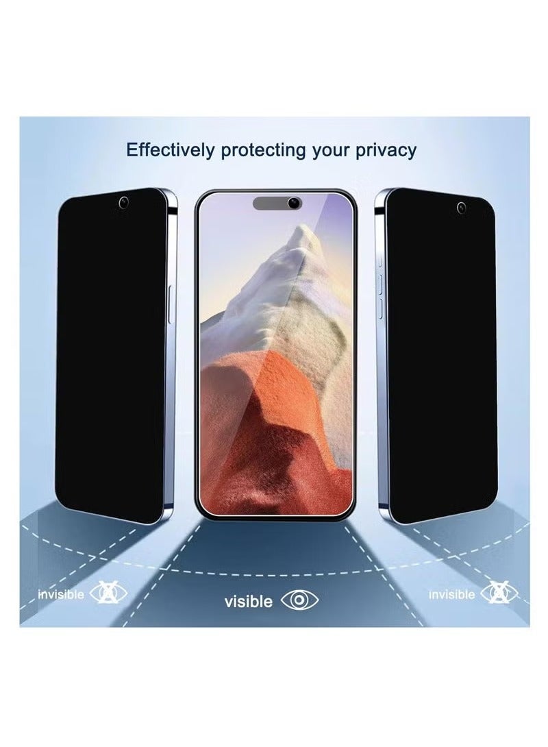 TIGER iPhone Tempered Glass 3 Pack Privacy Screen Protector Set For iPhone 15 Pro Max 6.7 Inch Anti-Spy Tempered-Glass, Scratch Resistant iPhone Glass Full-Coverage Glass (Privacy, iPhone 15 Pro Max) - Image 2