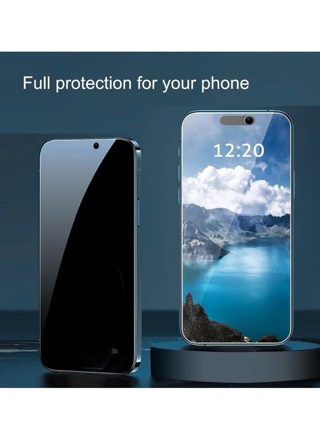 TIGER iPhone Tempered Glass 3 Pack Privacy Screen Protector Set For iPhone 15 Pro Max 6.7 Inch Anti-Spy Tempered-Glass, Scratch Resistant iPhone Glass Full-Coverage Glass (Privacy, iPhone 15 Pro Max) - Image 4