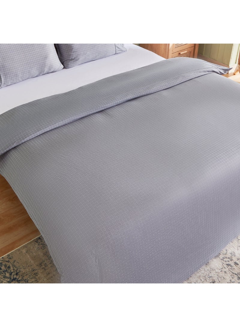 Home Box Ferum 3-Piece Striped Microfibre Twin Duvet and Quilt Cover Set 220 x 150 cm - Image 4