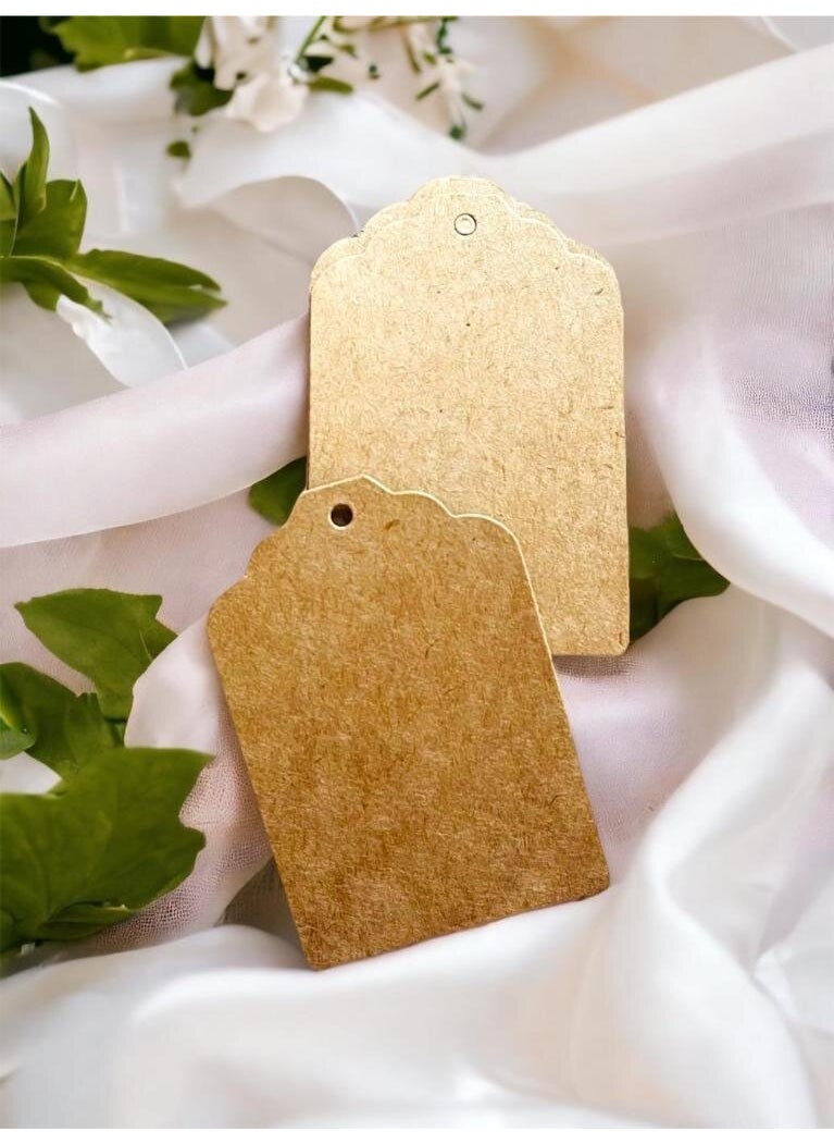 Tuğset Etiket Kraft Label 50 Pieces - Product Label - Invitation Name Tag - Note Card  - Image 1