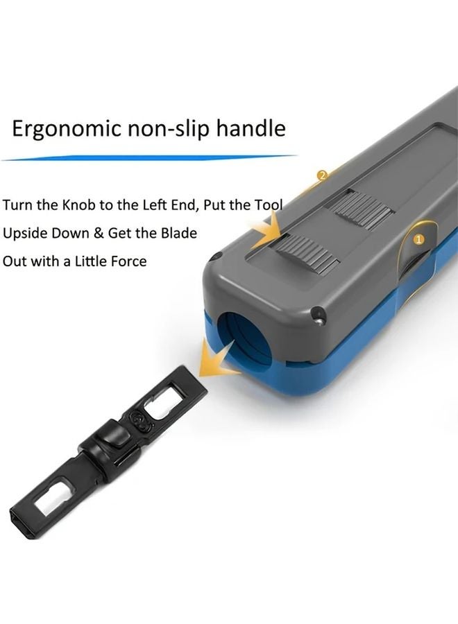 Professional Punchdown Impact Tool with 110 66 88 Blades 1 Set for Cat6 Cat5e RJ45 RJ11 - Image 5