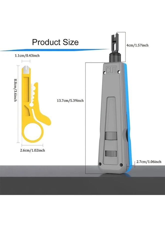 Professional Punchdown Impact Tool with 110 66 88 Blades 1 Set for Cat6 Cat5e RJ45 RJ11 - Image 3