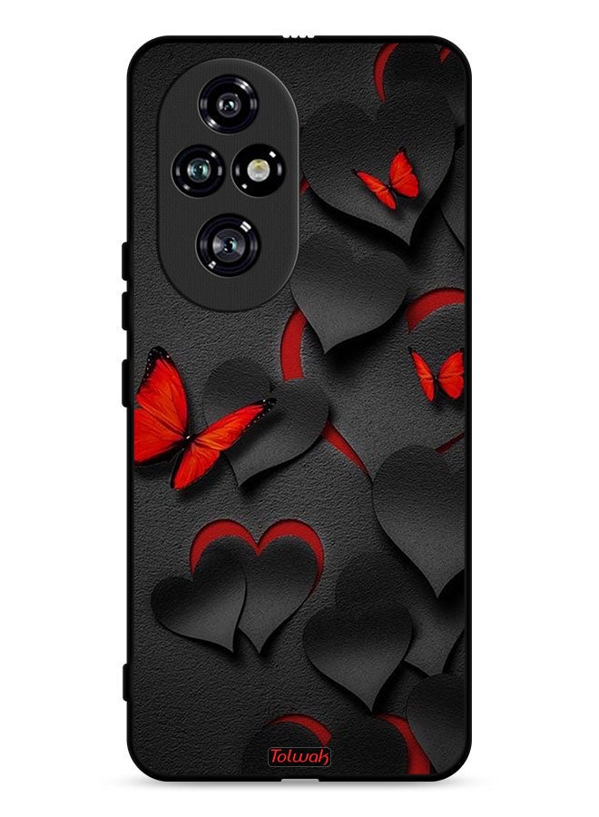 Tolwak Honor 200 Pro 5G Protective Case Cover Hearts And Butterflies Pattern - Image 1
