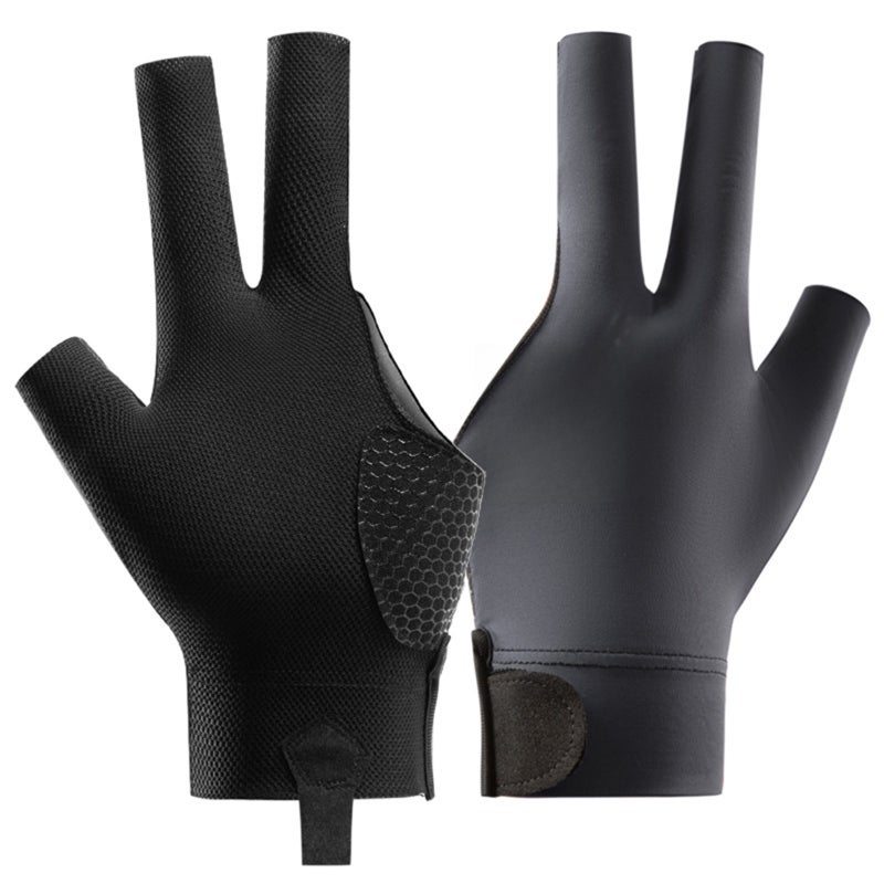 Anti Slip Breathable Billiards Gloves Comfortable Three Finger Snooker Player Gloves - Image 1