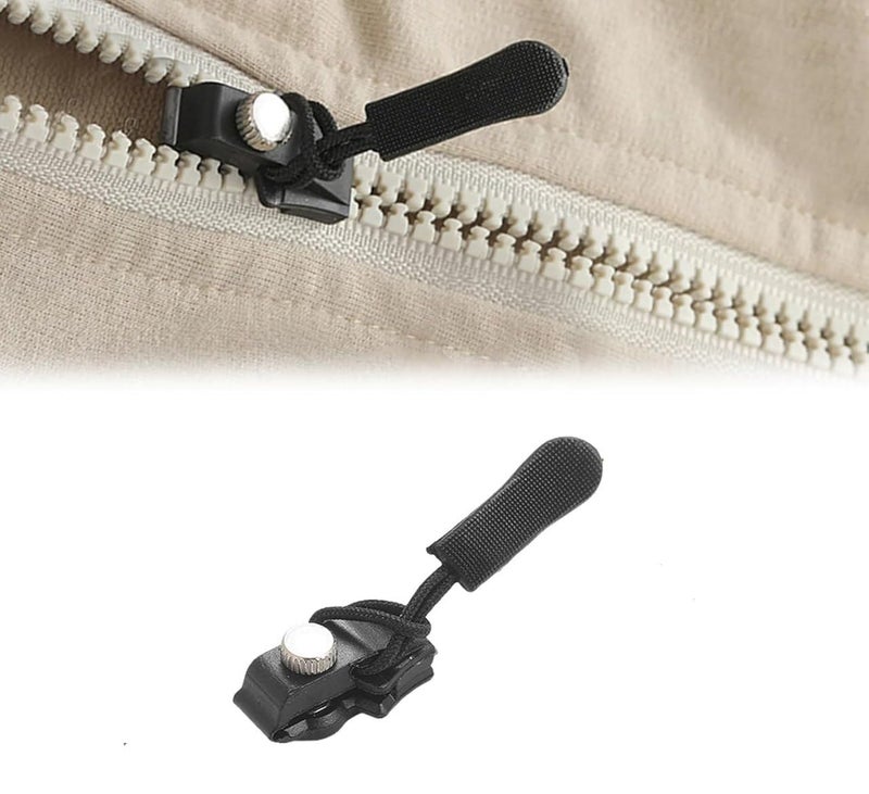 Elite Sales Universal Zipper Repair Kit Replacement Zipper Head for Clothing and Bags Black - Image 1