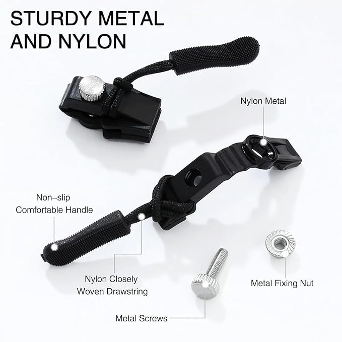 Elite Sales Universal Zipper Repair Kit Replacement Zipper Head for Clothing and Bags Black - Image 4