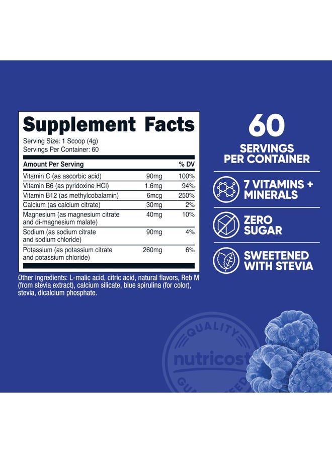 Nutricost Electrolyte Complex Powder (60 Servings, Blue Raspberry) - Hydration Supplement Drink Mix with Vitamins and Minerals - Image 2