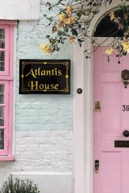 Designs N Decor with Cut with Golden Letters Personalised HomeDoor Name Plate 18x12 Inch Black - Image 5