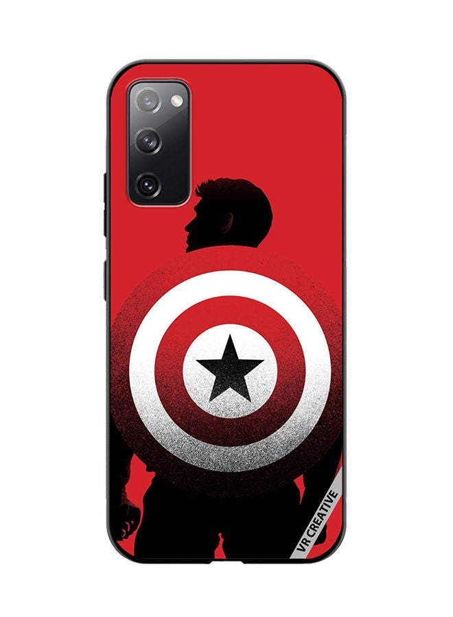 VR CREATIVE Protective Case Cover For Samsung Galaxy S20 FE 5G Captain America Design Multicolour - Image 1