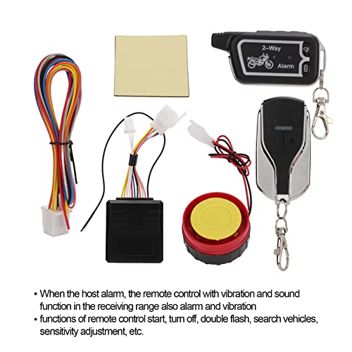 KIMISS Motorcycle Alarm System,KIMISS Two Way Alarm System Vibration Sound Alert LCD Remote Control Anti Theft - Image 3