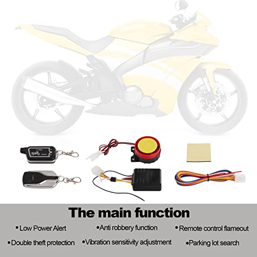 KIMISS Motorcycle Alarm System,KIMISS Two Way Alarm System Vibration Sound Alert LCD Remote Control Anti Theft - Image 2
