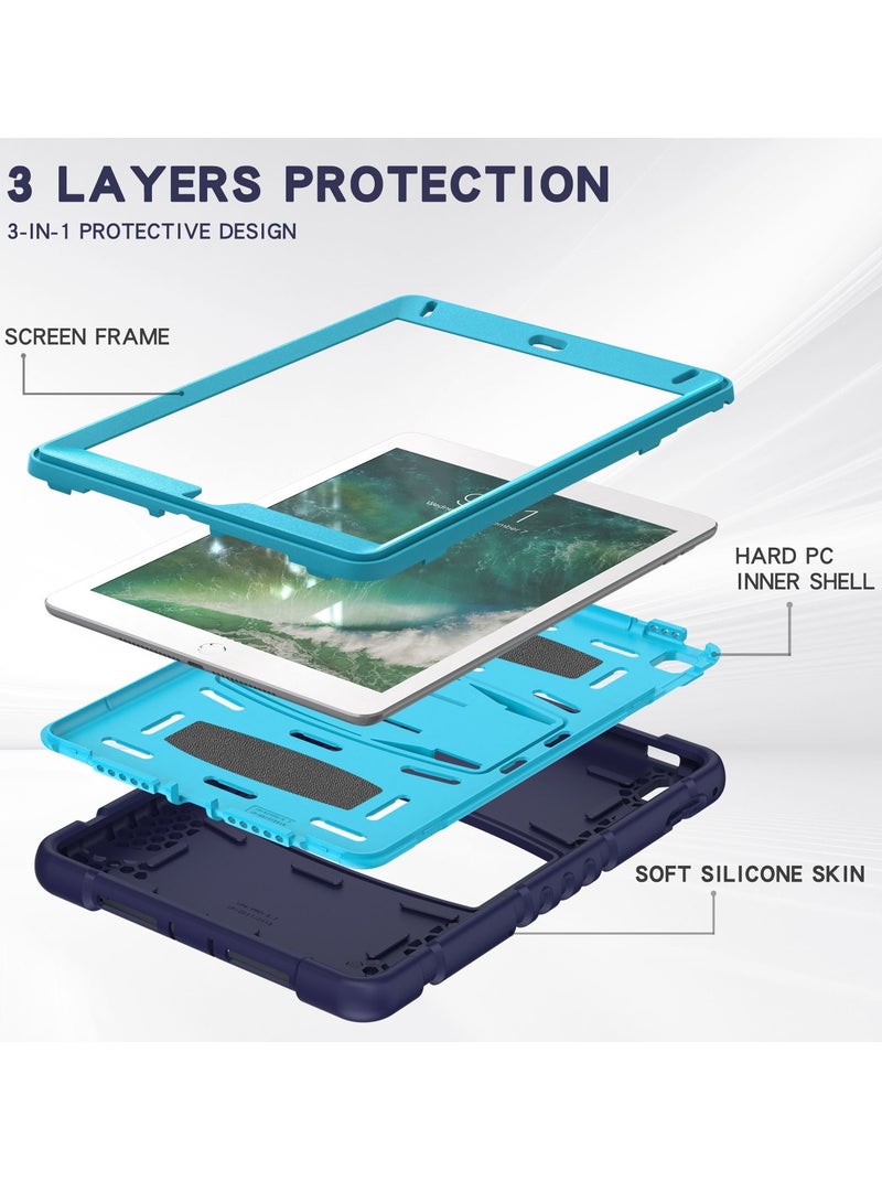 GULFLINK Gulflink Back Cover Protect Case for Apple iPad 2018/2017/Pro/Air2 9.7inch navyblue and blue - Image 5