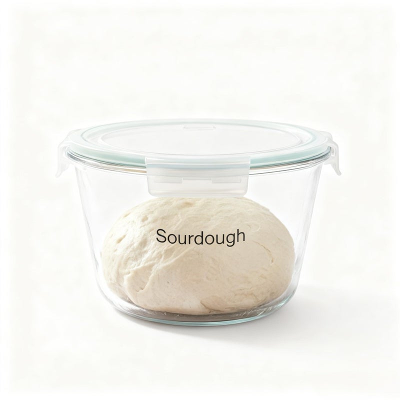 Mowhut 2.1 Liter Sourdough Starter Jar,Sourdough Bread Baking Supplies,Fermentation Jar,Sour Dough Tools,Glass Storage Containers With Airtight Lids,Large Pickle Jars Wide Mouth,Kitchen Storage Container - Image 1