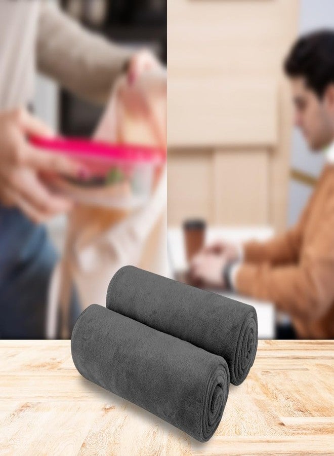MAXOSHINE Hand Towel Set of 4-Super Soft Quick Dry Microfiber Face Towel for Women Men-Hanging Loop Napkins for Wash Basin Gym Sports Travel-40 x 60 cm (Pack of 2, Grey) - Image 5