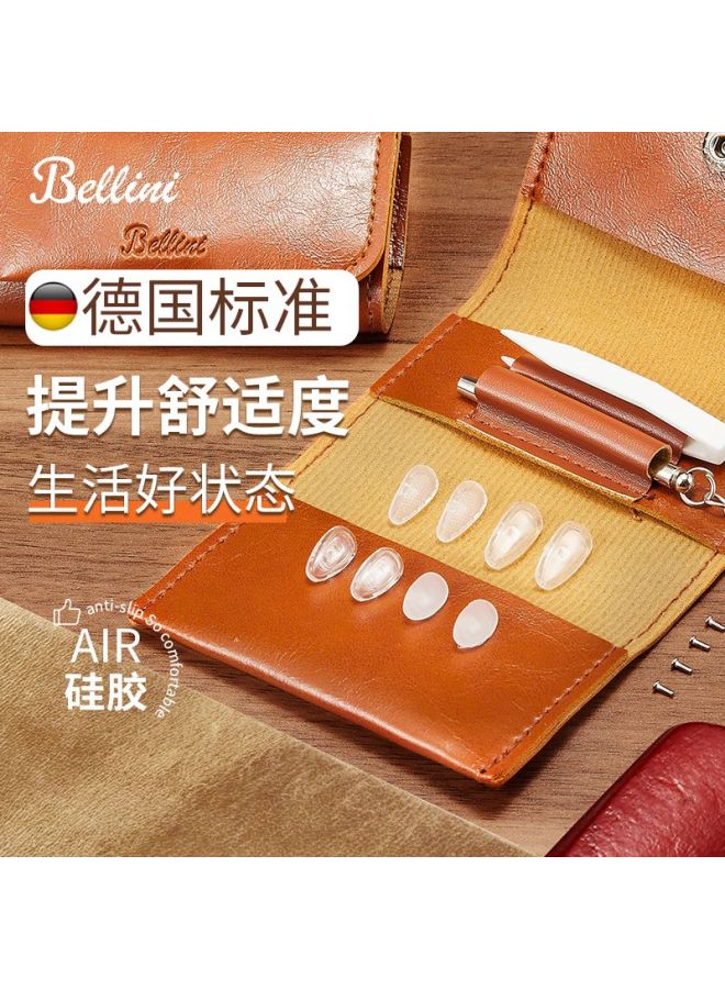 Bellini (Bellini) Eyeglass Nose Pads German Standard Airbag Silicone Air Pressure Mark Prevention Anti-Slip Eyeglass Accessories [6 Pairs] - Image 3