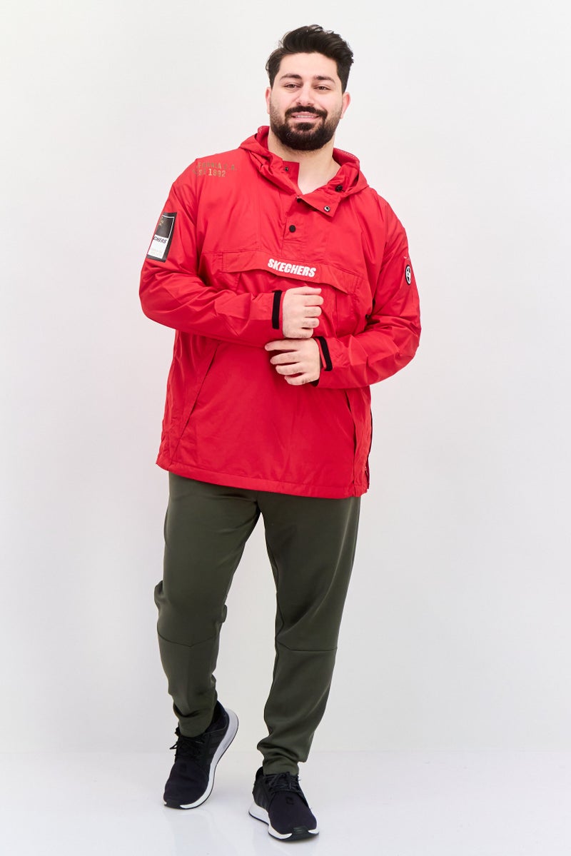 SKECHERS Men Sportswear Fit Long Sleeve Training Jacket, Red - Image 4