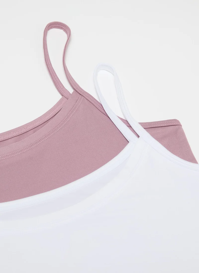 او في اس Two-Pack Stretch Microfibre Vests