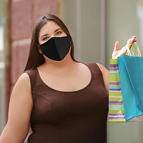 comfso Extra Large Face Masks,3Ply Black Face Mask for Men Adults with Big/Beard Face,Breathable Cloth Mouth Cover Adjustable - Image 4