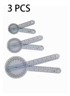 Transparent Goniometer Linear Measuring Ruler Orthopedic Angle Ruler Plastic Goniometer 360 Degree for Body Tape Measure Goniometer Protractor Ruler 3 Pack - pzsku/Z598B4B6DC080E6A78758Z/45/_/1740042672/c390a2d0-4654-4fed-a507-9511996d1e7a