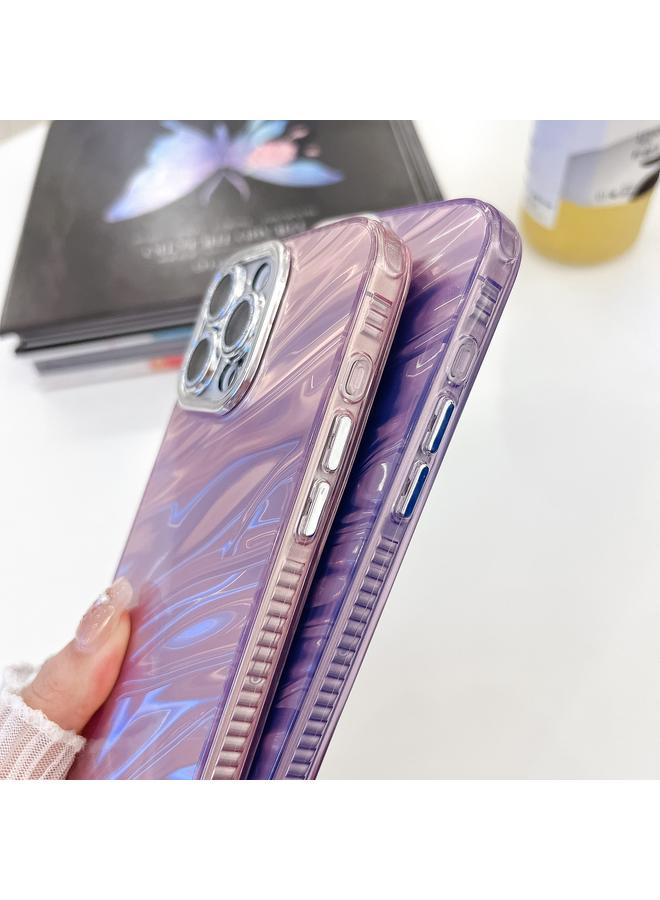 زبون جراب لهاتف iPhone 13 Pro Max مطلي بطبقة لامعة وسلسلة معصم من مادة TPU مع فيلم عدسة - Image 4