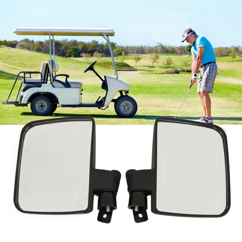 Golf Cart Mirrors 170x129mm Convex Wide Vision - Shatterproof Glass ABS Clips Easy Installation Rearview Mirror for Golf Cart Drivers, Club Car, EZGO - Image 5
