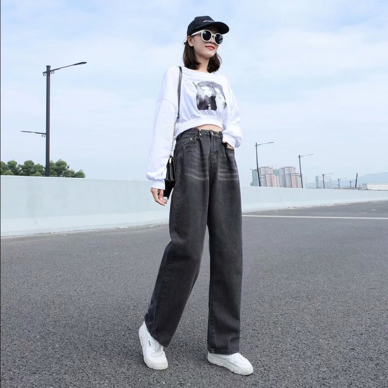 Unisex Classic Denim Jeans Loose Fit Daily Outdoor Wear - Image 4
