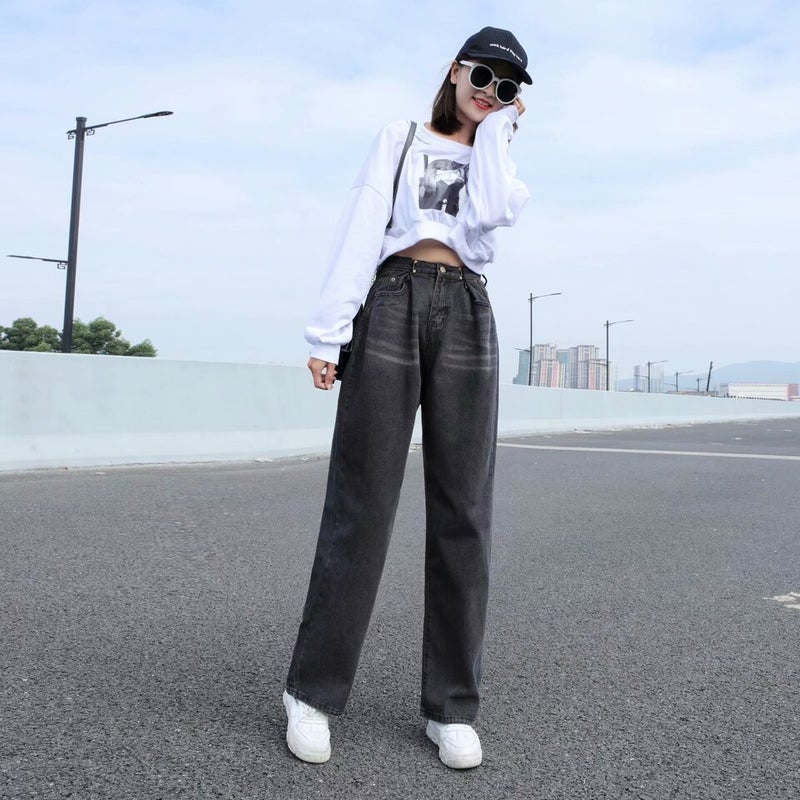 Unisex Classic Denim Jeans Loose Fit Daily Outdoor Wear - Image 5