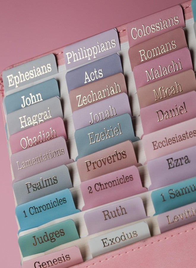 UPAFEXXI-Laminated Bible Tabs with Book Summaries(Gold Foil Embossed Lettering), Bible Tabs for Women and Men, Reposition Large Print Stickers, Easy to Read, 80Chapters Labels for Easy Navigation - Image 5