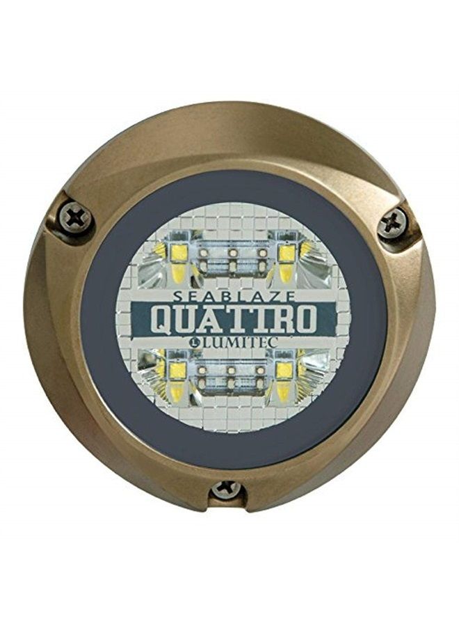 Lumitec Lighting 101511, LED Underwater Light, SeaBlaze Quattro Underwater Light, Dual Color White / Blue, One Size - Image 1