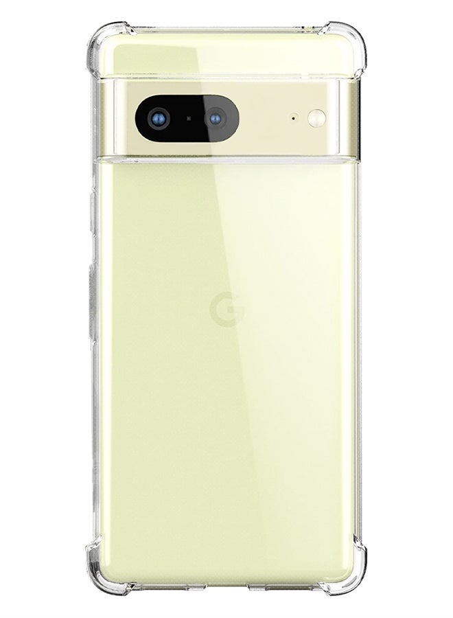 CATANES Google Pixel 7 TPU Case Clear Anti-Yellowing Transparent Shockproof Protective Phone Case Scratch Resistant Reinforced Corners Cover - Image 4