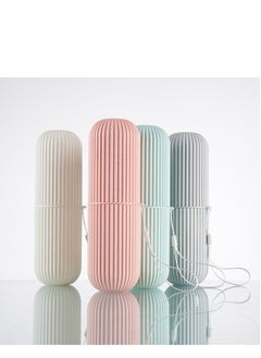 Arabest 4 Pieces Toothbrush Case Storage Box - Travel Non-slip Toothbrush Box With Rope  - Image 1