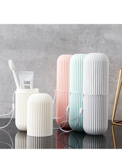 Arabest 4 Pieces Toothbrush Case Storage Box - Travel Non-slip Toothbrush Box With Rope  - Image 3