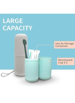 Arabest 4 Pieces Toothbrush Case Storage Box - Travel Non-slip Toothbrush Box With Rope  - Image 4