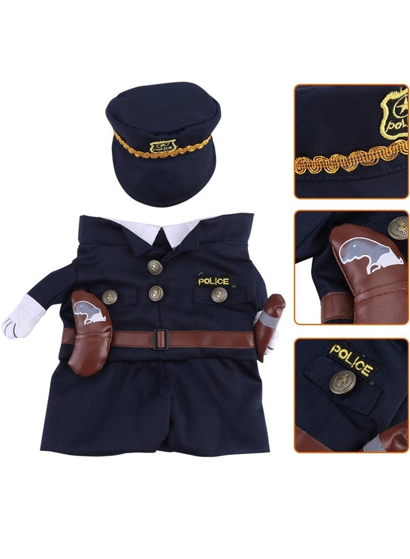 Cat and Dog Police Costume Small Pet Cat Role Play Costume Cute Prop Costume Holiday Party Accessories  - Image 2